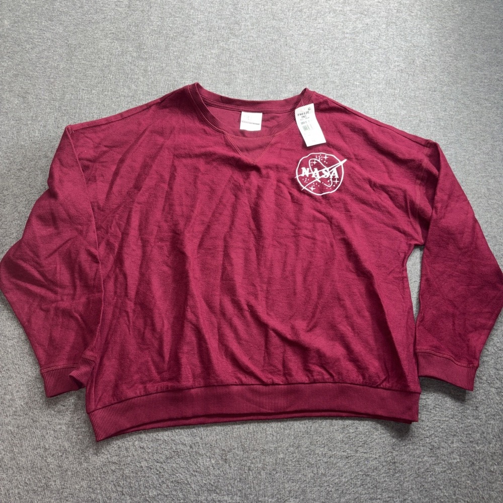Freeze Nasa Sweatshirt Burgundy Size XL NWT Retail $34‎